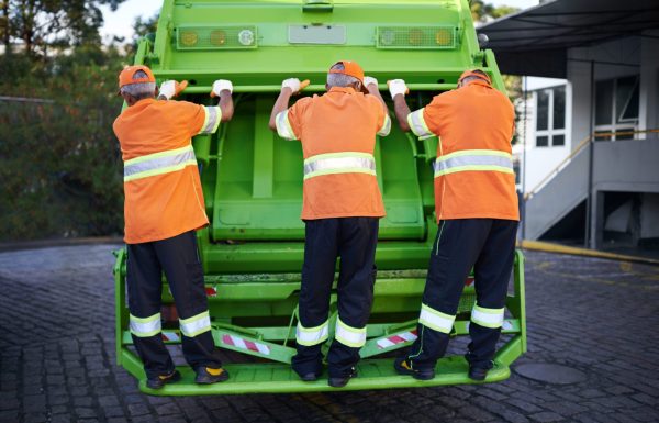Garbage collection day.